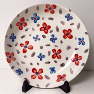 Pottery painting bloemenschaal