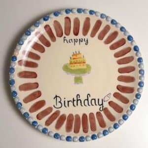 Pottery Painting item bord happy birthday